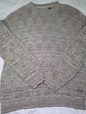 Oscar de la Renta Marled Knit Crewneck Sweater Cotton Blend- Men's Size XXL